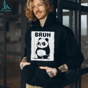 Funny Grumpy Panda “BRUH” Meme Black T Shirt