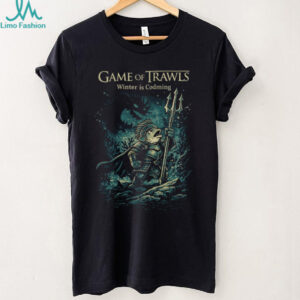 Game of Trawls Winter is Codming Knight Fish Parody Fantasy T Shirt