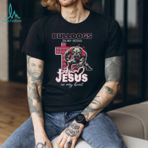 Georgia Bulldogs In My Veins Jesus In My Heart T shirt Georgia Bulldogs In My Veins Jesus In My Heart T shirt