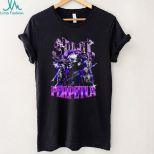 Ghost Perpetua Band Heavy Metal Style Purple Graphic Tee