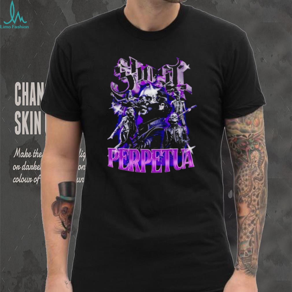 Ghost Perpetua Band Heavy Metal Style Purple Graphic Tee Ghost Perpetua Band Heavy Metal Style Purple Graphic Tee