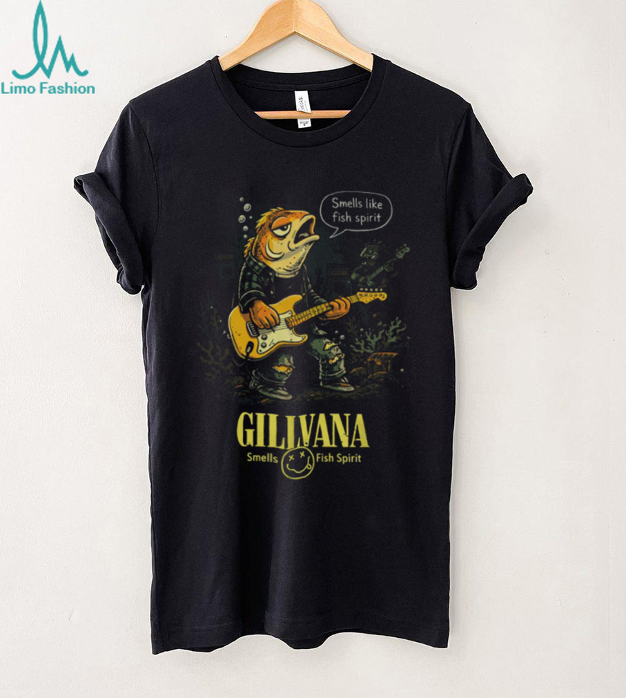 Gillvana Smells Like Fish Spirit Grunge Parody T Shirt Gillvana Smells Like Fish Spirit Grunge Parody T Shirt