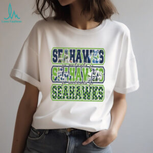Go Seahawks Retro Typography Graphic Football T Shirt