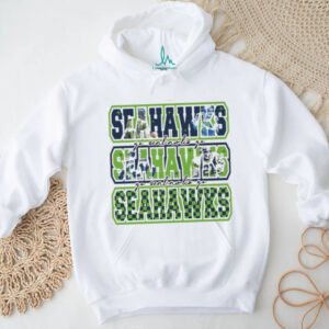 Go Seahawks Retro Typography Graphic Football T Shirt