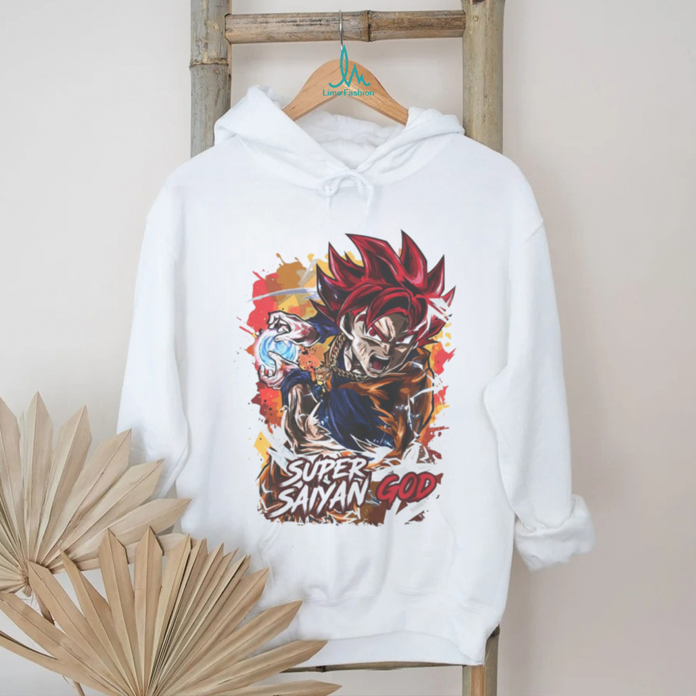 Goku Super Saiyan God Graphic White T Shirt Dragon Ball Z Anime T Shirt Goku Super Saiyan God Graphic White T Shirt Dragon Ball Z Anime T Shirt
