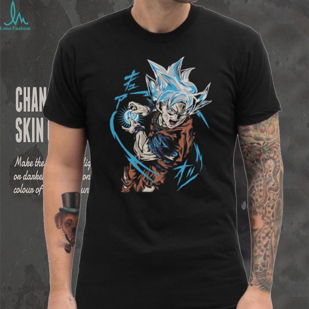 Goku Ultra Instinct Kamehameha Blue Aura Anime T Shirt Goku Ultra Instinct Kamehameha Blue Aura Anime T Shirt