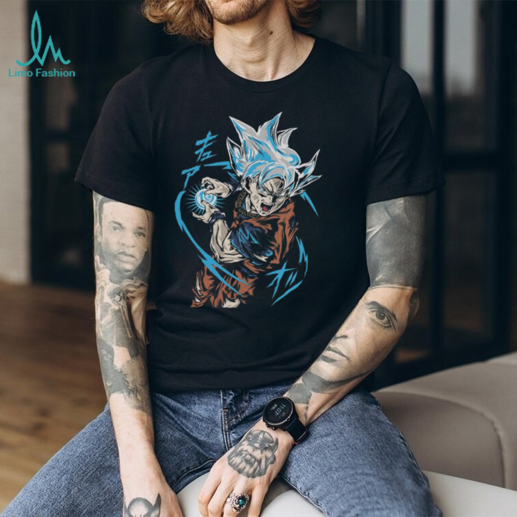 Goku Ultra Instinct Kamehameha Blue Aura Anime T Shirt Goku Ultra Instinct Kamehameha Blue Aura Anime T Shirt