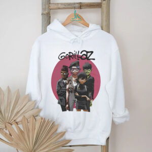 Gorillaz Virtual Band Group Portrait Pink Circle Graphic Tee