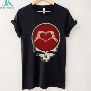 Grateful Dead skull heart hand Valentines Jerry Garcia Bob Weir shirt