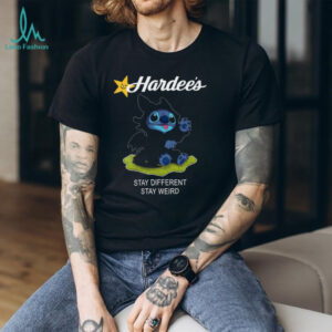 Hardees Stitch Toothless Stay Different Stay Weird Graphic Tee