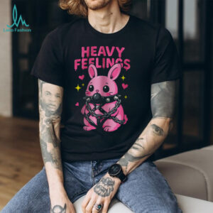 Heavy Feelings Pink Bunny Bondage Pastel Goth Aesthetic Tee