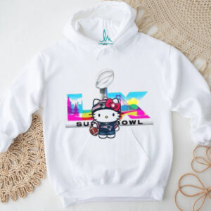 Hello Kitty New England Patriots Super Bowl LIX Fan Art T Shirt