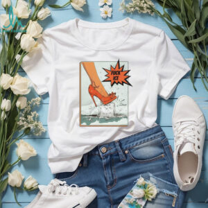 High Heel Crushing Ice Cube Pop Art Comic Style T Shirt
