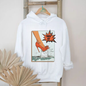 High Heel Crushing Ice Cube Pop Art Comic Style T Shirt