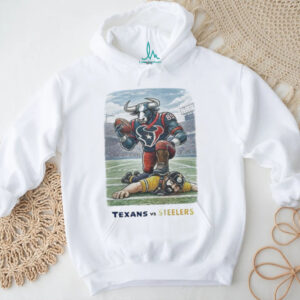 Houston Texans vs Pittsburgh Steelers Bull vs Steel Worker Game Day Graphic T Shirt