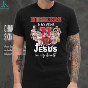 Huskers In My Veins Jesus In My Heart Nebraska Basketball Shirt