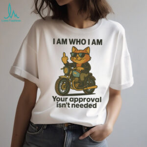 I Am Who I Am Cool Cat On Motorcycle Funny Sweatshirt