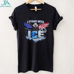 I Stand With ICE Patriotic American Eagle Border Patrol T Shirt