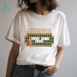 “I Would Like To Solve The Puzzle” Funny Wheel of Fortune Meme T Shirt