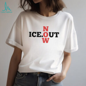 ICE OUT NOW Red and Black Typography Minimalist Graphic Tee
