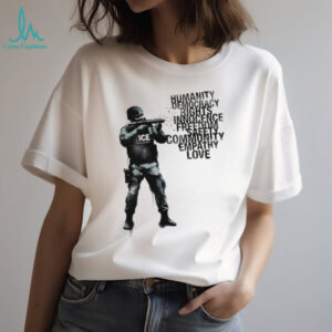 ICE Tactical Officer “Humanity and Love” Word Art Graphic T Shirt