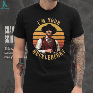 Im Your Huckleberry Retro Sunset Cowboy Tshirt