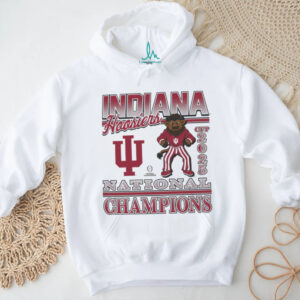 Indiana Hoosiers 2025 National Champions Mascot Cream T Shirt Indiana Hoosiers 2025 National Champions Mascot Cream T Shirt