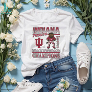 Indiana Hoosiers 2025 National Champions Mascot Cream T Shirt