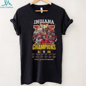 Indiana Hoosiers Football CFP National Champions 2026 Thank You For The Memories signatures shirt