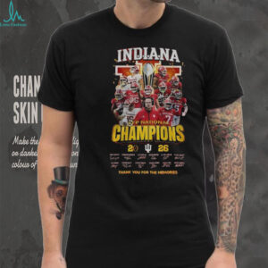 Indiana Hoosiers Football CFP National Champions 2026 Thank You For The Memories signatures shirt