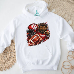 Indiana Hoosiers Football Crimson Red Helmet Bison Mascot Lightning National Champions shirt
