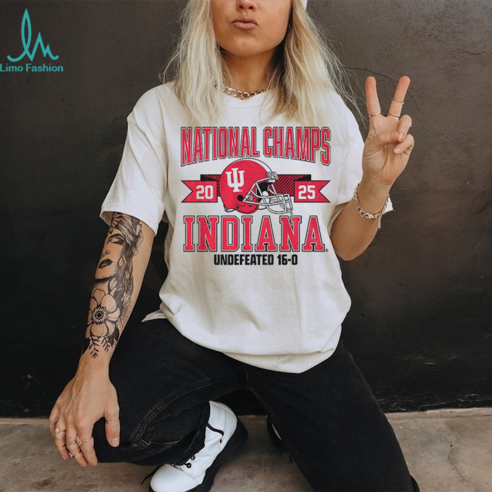 Indiana Hoosiers Football Helmet National Champions 2025 Tee Indiana Hoosiers Football Helmet National Champions 2025 Tee