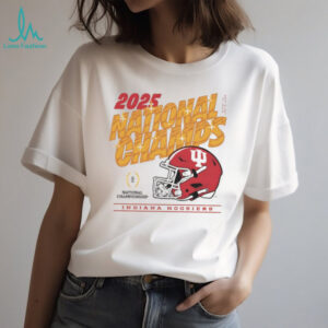 Indiana Hoosiers Football helmet 2025 CFP National Champs gold shirt