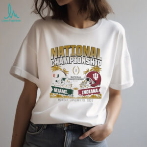 Indiana Hoosiers & Miami Hurricanes CFP National Championship Matchup Helmet Shirt