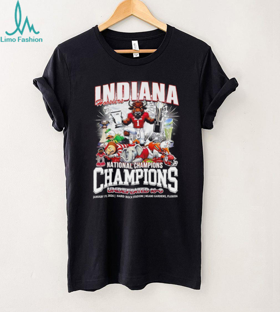 Indiana Hoosiers National Champions 16 0 Undefeated T Shirt Indiana Hoosiers National Champions 16 0 Undefeated T Shirt