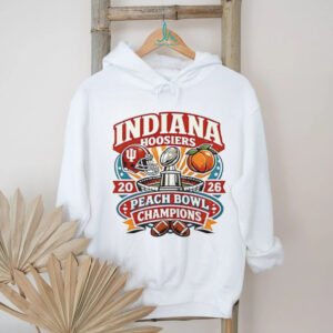 Indiana Hoosiers Peach Bowl Champions 2026 trophy logo retro shirt Indiana Hoosiers Peach Bowl Champions 2026 trophy logo retro shirt