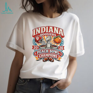 Indiana Hoosiers Peach Bowl Champions 2026 trophy logo retro shirt
