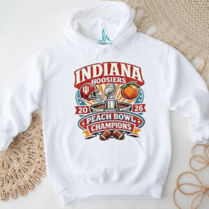 Indiana Hoosiers Peach Bowl Champions 2026 trophy logo retro shirt