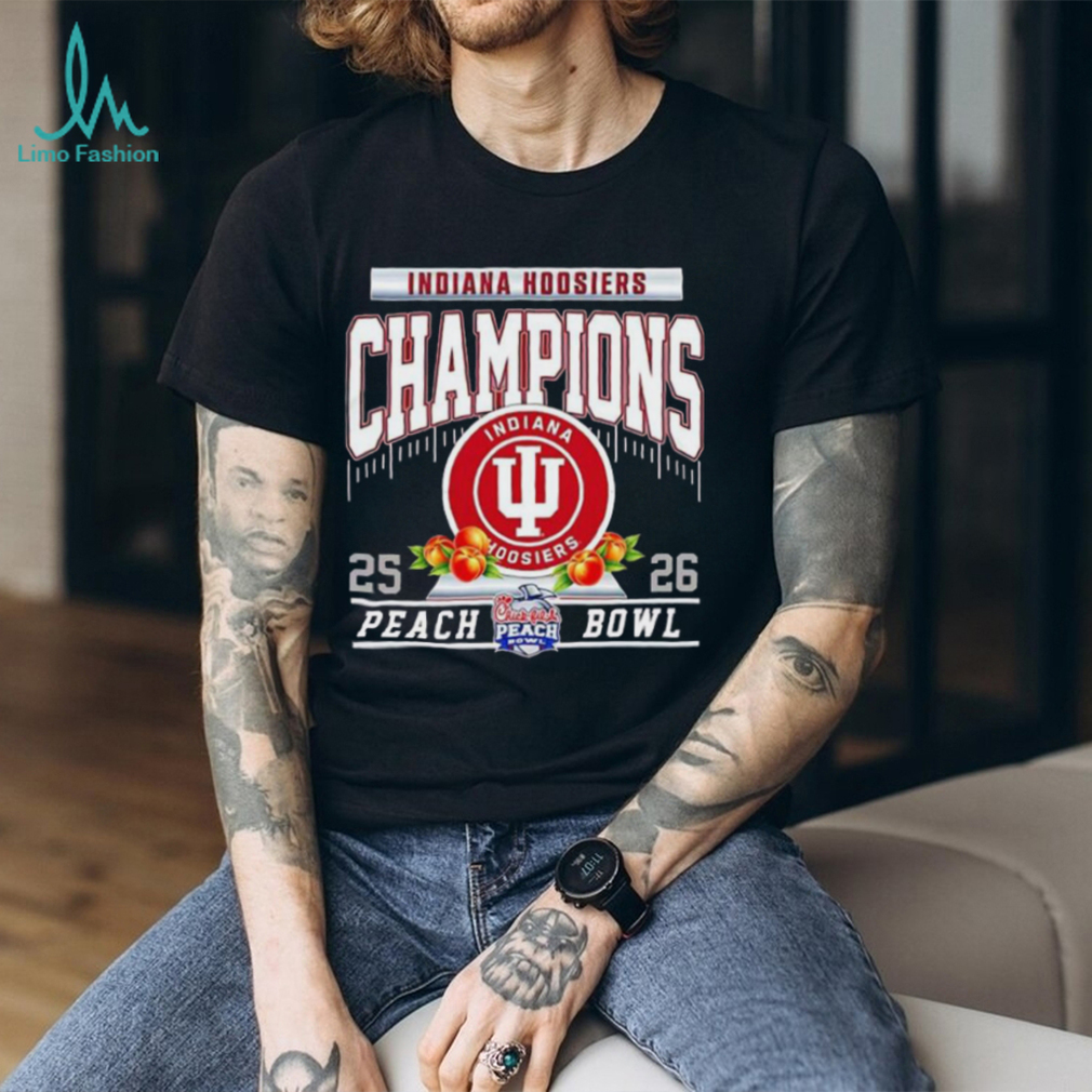 Indiana Hoosiers football 2025 26 Peach Bowl Champions Shirt Indiana Hoosiers football 2025 26 Peach Bowl Champions Shirt