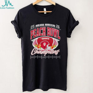 Indiana Hoosiers football 2025 26 Peach Bowl Champions logo shirt Indiana Hoosiers football 2025 26 Peach Bowl Champions logo shirt