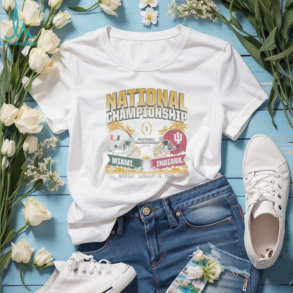 Indiana & Miami CFP National Championship Matchup Shirt Indiana & Miami CFP National Championship Matchup Shirt