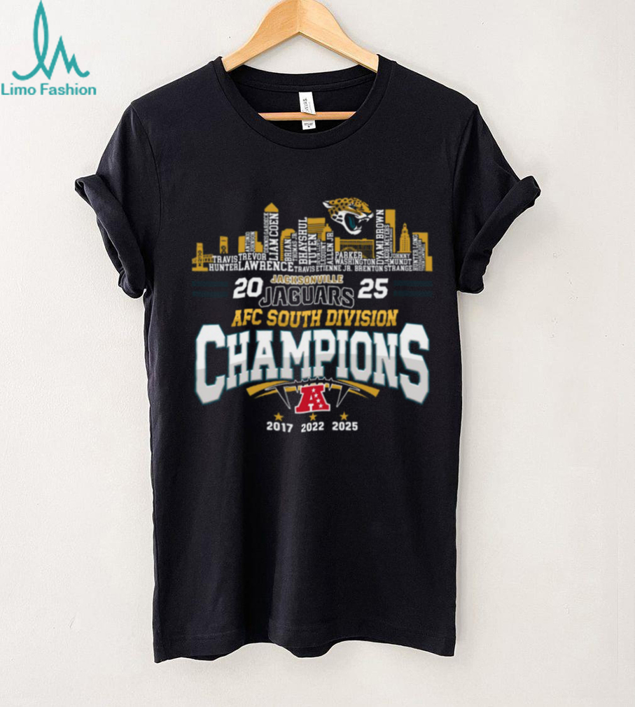 Jacksonville Jaguars AFC South Division Champions 2017 2022 2025 T Shirt Jacksonville Jaguars AFC South Division Champions 2017 2022 2025 T Shirt