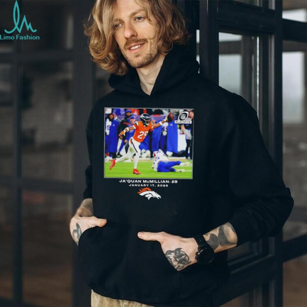 Jaquan Mcmillian Denver Broncos Nfl Playoffs January 17 2026 T Shirt Jaquan Mcmillian Denver Broncos Nfl Playoffs January 17 2026 T Shirt