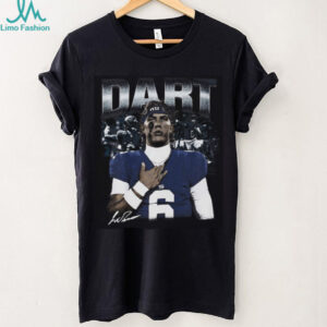 Jaxson Dart New York Giants #6 NFL Player Name & Number T Shirt Jaxson Dart New York Giants #6 NFL Player Name & Number T Shirt