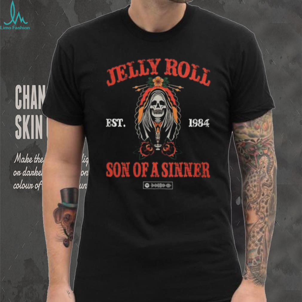 Jelly Roll Son Of A Sinner Skull Tshirt Jelly Roll Son Of A Sinner Skull Tshirt
