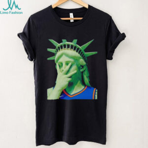 Liberty Facepalm Basketball T Shirt New York Statue of Liberty Jersey Graphic