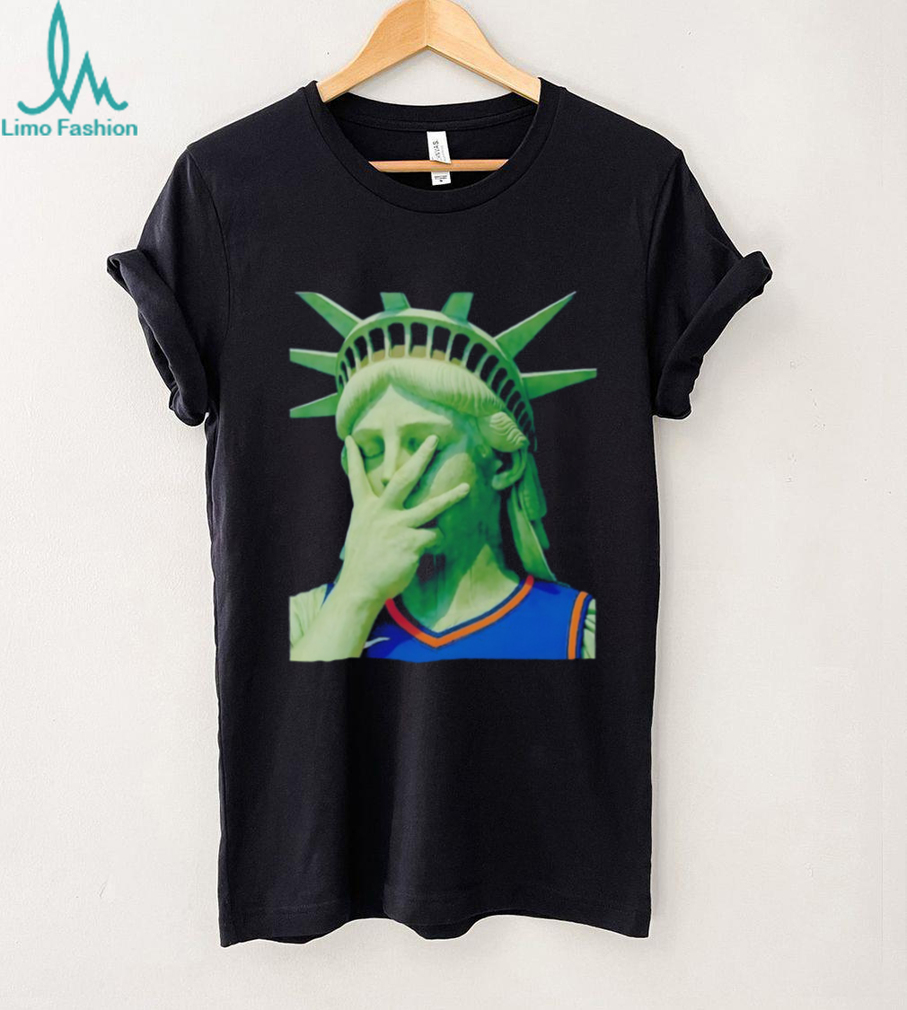 Liberty Facepalm Basketball T Shirt New York Statue of Liberty Jersey Graphic Liberty Facepalm Basketball T Shirt New York Statue of Liberty Jersey Graphic