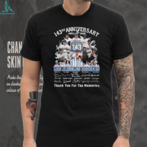 Los Angeles Dodgers 143rd Anniversary 1883 2026 Players Signatures Thank You For The Memories T Shirt