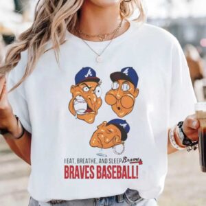 Los Angeles Dodgers caricature I eat breathe and sleep braves baseball shirt
