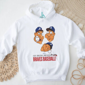 Los Angeles Dodgers caricature I eat breathe and sleep braves baseball shirt